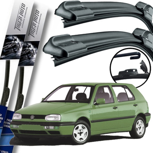 Palhetas Silicone Limpador Parabrisa Golf Mk3 1993 Até 1998