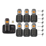 Kit Aparelho Telefone Ts 5150 Bina 2 Linhas 6 Ramal Headset