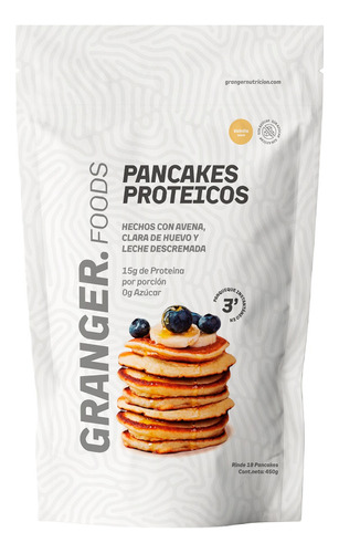 Pancakes Proteicos 450g Granger Avena Proteina Huevo 15g