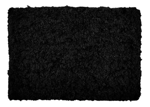 Alfombra Baño Rectangular Antideslizante Bañadera Negra