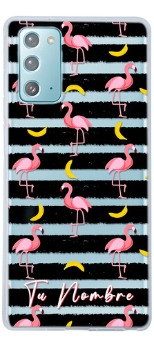 Funda Para Galaxy Flamingos Personalizada Con Tu Nombre