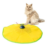 Juguete Interactivo Para Gato Giratorio Mascotas Juego Gatos Color Amarillo