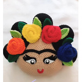 Amohadon Frida Kalo Tejido Al Crochet 