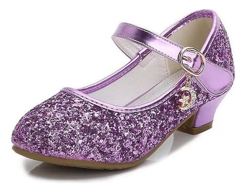 La Niña Tacones Altos Princesa Shoes De Cristal [u]