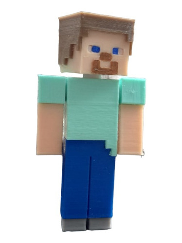 Minecraft Steve Figura 3d Pla Pixelados_
