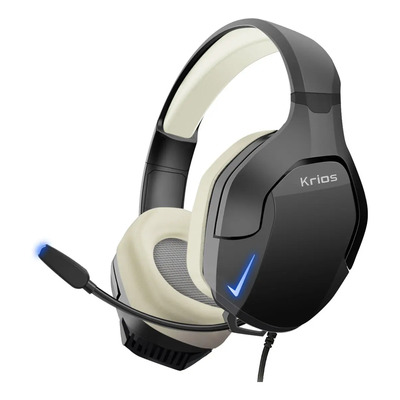 Audífonos Gamer headset gaming con microfono diadema KRIOS K10 Con Microfono y Led Rgb Color Negro Para Xbox Pc Ps4 | Envío gratis