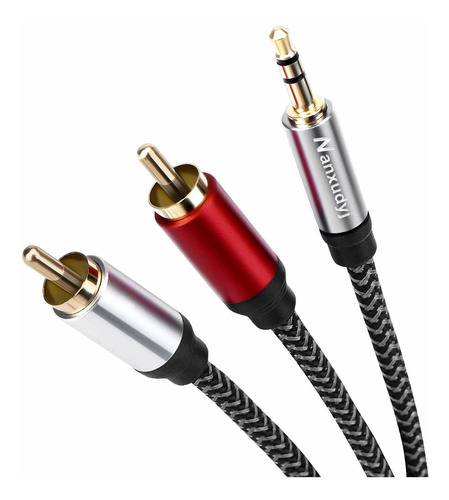 Cable De Audio Estereo 3,5mm A 2 Rca M/m | 4,5m / Trenzado