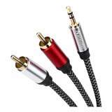 Cable De Audio Estereo 3,5mm A 2 Rca M/m | 4,5m / Trenzado