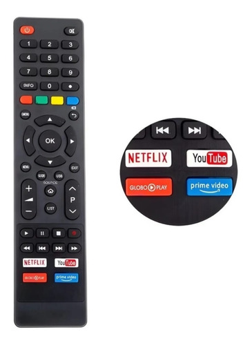 Controle Remoto Tv Compativel Philco 4k Smart Netflix Amazon