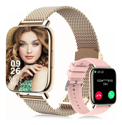 Reloj Inteligente Deportivo Bluetooth Call Para Mujer Con Es