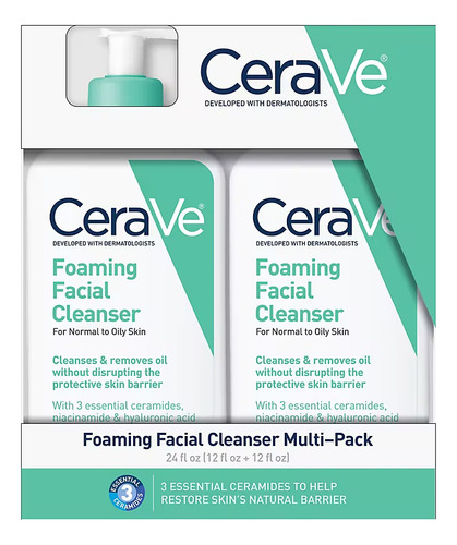 Cerave Espuma Facial Hidratante 354ml Pack 2