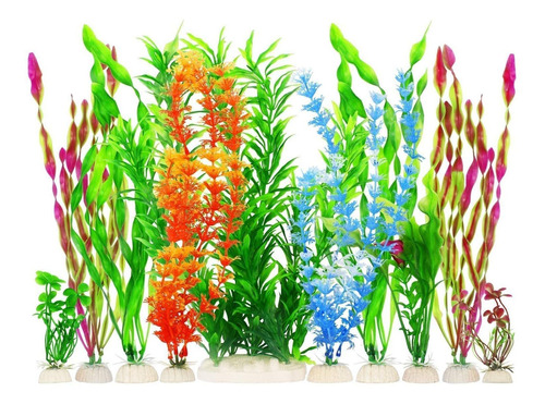 Mylifeunit 10 Plantas Artificiales Para Acuarios Y Plantas P