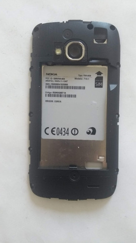 Carcaça Traseira Do Nokia Lumia 710 Original Retirado