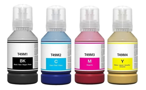 Combo X4 Colores Tinta Sublimación Epson T49m 140ml - F170