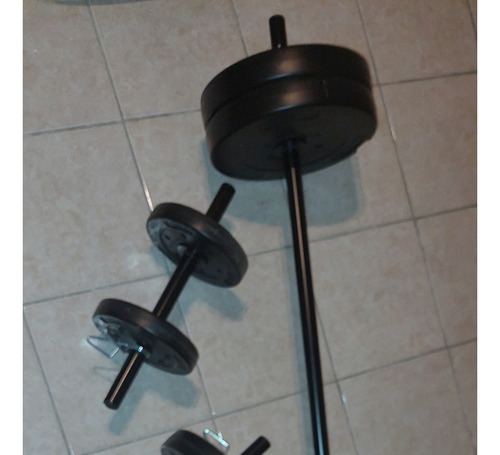 Kit De Barra Y Mancuernas 30kg