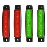 Kit 04 Luz Navegação 6 Leds Verde Vermelha Barco Lancha Iate