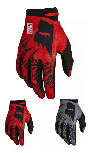 Jm Guantes Fox Glove 180 Peril Enduro Motocross Negro Gris