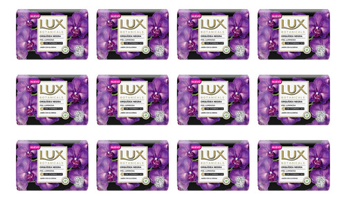 Pack X12 Jabón De Tocador Lux Botanic Orquídea Negra X125gr