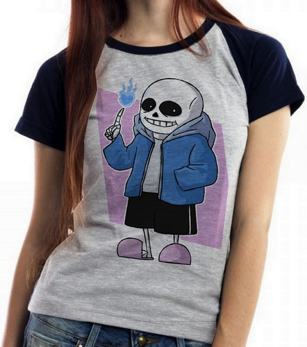 Blusa Baby Look Undertale Caveira Game Jogo Android Arcade