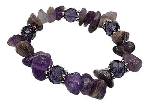 Pulsera Amatista Piedras Naturales Energética.