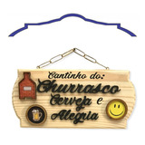 5 Placa Decorativa Cantinho Do Churrasco Personalizada