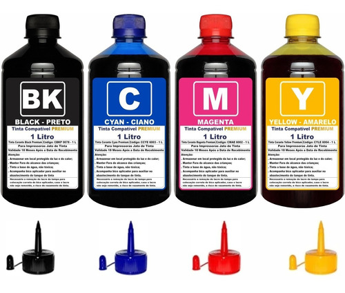 4 Litros Tinta Compatível Epson L120 L380 L220 L365 L210 664