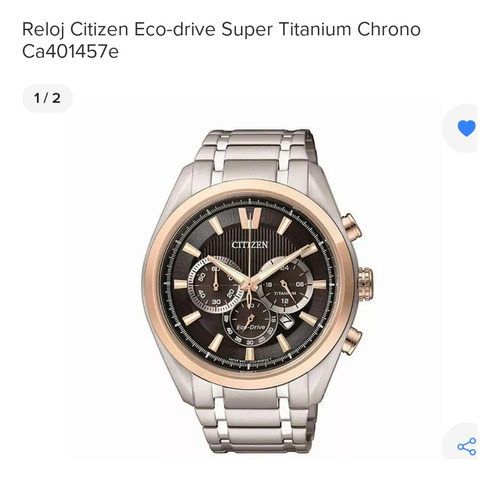 Reloj Hombre Citizen Eco-drive Super Titanium Ca401457e 