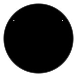 Circulo Acrílico Negro Brillante 60 Cm 2 Orificios 3 Mm   