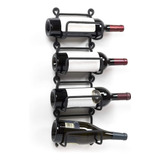 Modular Hierro Forjado Vino Rack Montado En La Pared Negro C