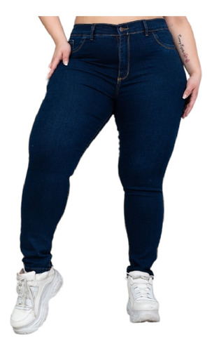 Pantalon Jean Calce Perfecto Tiro Alto Talles Grandes Mujer
