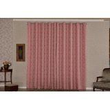 Cortina Jacquard Semi Blackout 4,0m X 2,8m Rose Linda