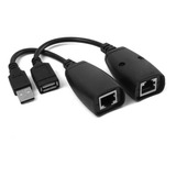 Extensor Adaptador Usb Via Cabo De Rede Rj45 Até 45 Metros 