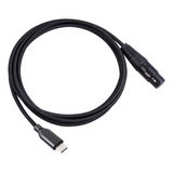 Adaptador Usb C Para Xlr C Macho Para Microfone Xlr Fêmea De