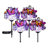 Paquete De 4 Luces Decorativas De Jardín Con Mariposas Brill
