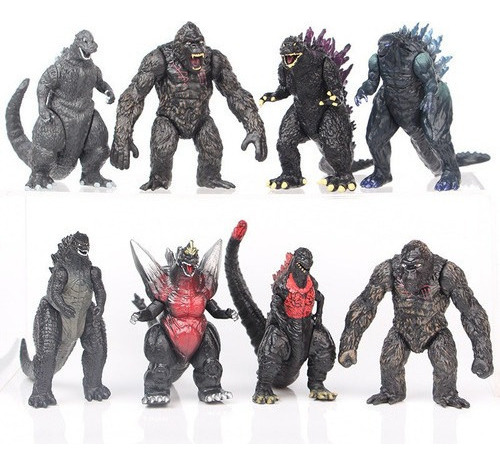 Aaa 2021 Godzilla Vs Kong Muñecas 8 Piezas