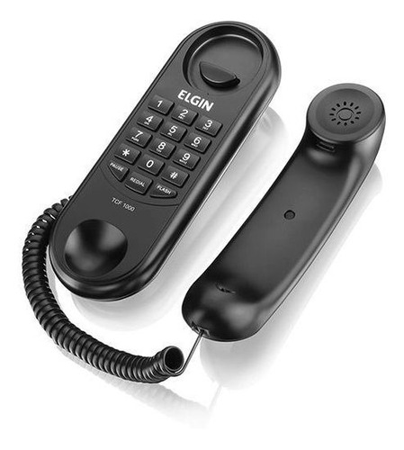 Telefone Elgin Com Fio Modelo Gôndola Tcf 1000  Preto