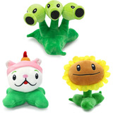 Plantas De 3 Piezas Vs. Regalos De Peluche Zombies, Pvz