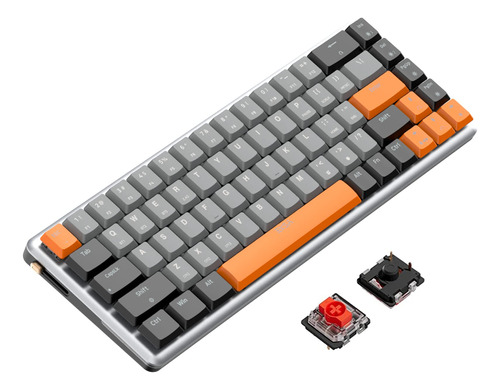 Teclado Para Juegos, 65% Teclado Mecanico Inalambrico De Per