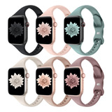 Distore Pack 6 Correas Silicona P/ Apple Watch Iwatch Series