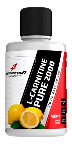 L-carnitine Pure 2000 - 480 Ml Limão - Bodyaction