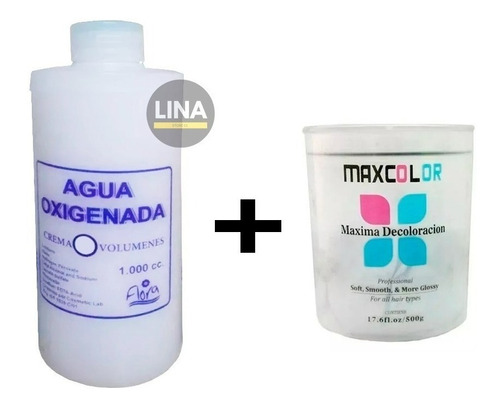 Pack Decoloracion Agua 1l + Polvo Decolorante 500g Max Color
