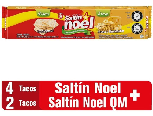 Galleta Saltin Noel Mix  4 Tacos Rojo - kg a $8100