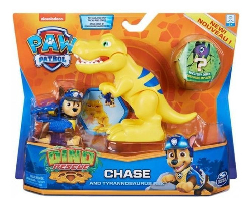 Paw Patrol Chase Y Tiranosaurio Rex Dino Rescue Spin Master
