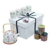 Set Oriental De Té Para 4 Personas + 3 Blends De Hebras