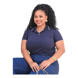 Gola Polo Plus Size Básica Confortavel Uniforme Feminina