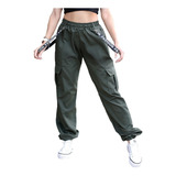 Calça Larga Jogger Cargo Streetwear Estilo De Rua Cos Alta