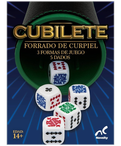 Juegos De Mesa Novelty Cubilete Con 5 Dados +14