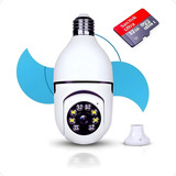 Camera Lampada Ip 360 Giratoria Wifi +cartão De Memória 32gb