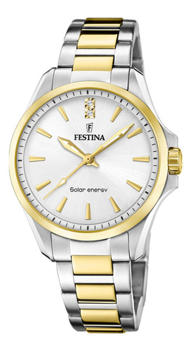 Reloj F20655/2 Crema Festina Mujer  Solar Energy