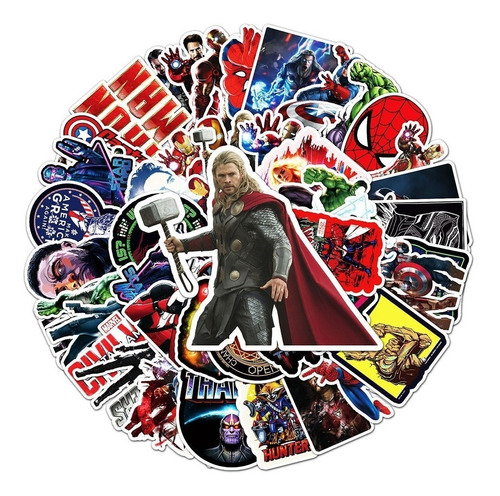 Stickers Calcomanias Marvel Superhéroes Pack 26 Unidades